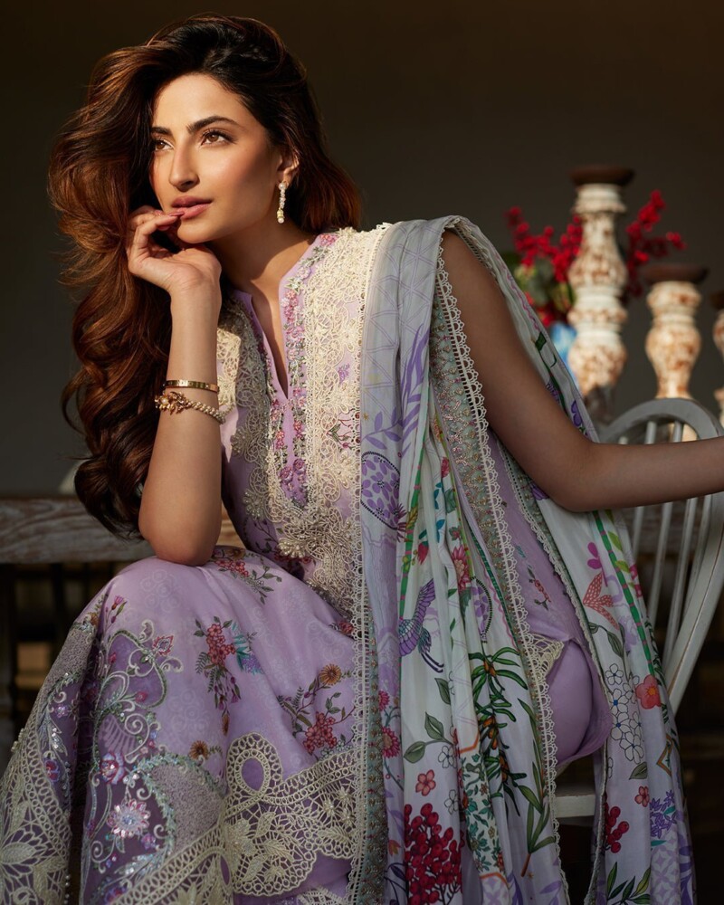 Faiza Saqlain Nazeli Embroidered Lawn 3Pc Suit Collection 2024