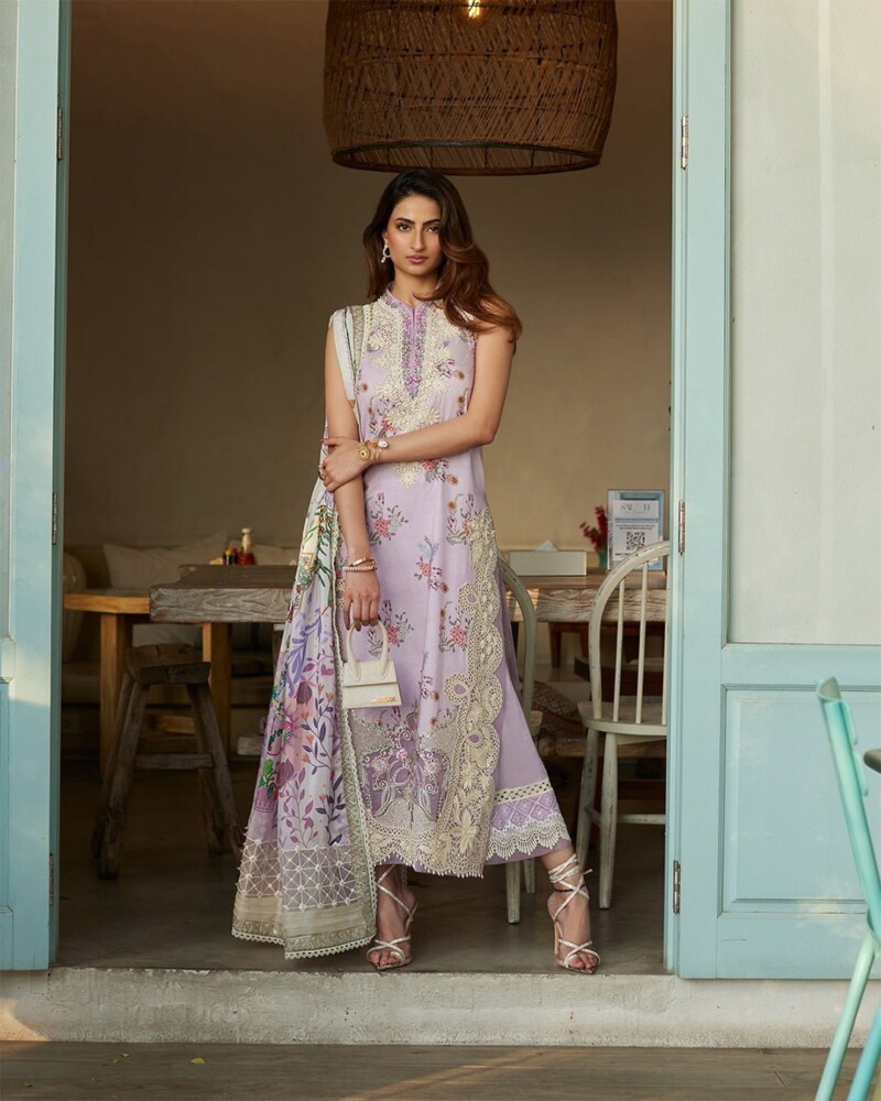 Faiza Saqlain Nazeli Embroidered Lawn 3Pc Suit Collection 2024