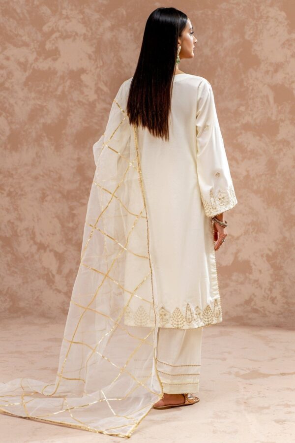 Charizma 3 Pc Embroidered Lawn Shirt With Organza Dupatta And Trouser Cnp 4 039