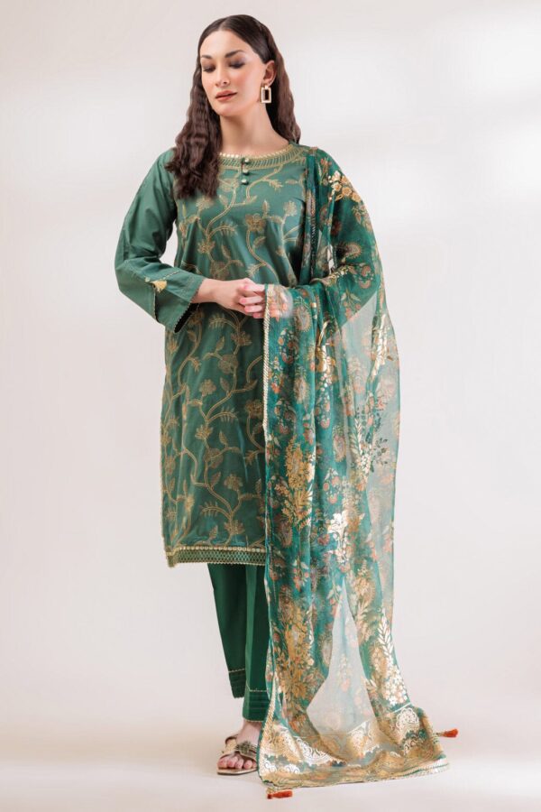 Bonanza Satrangi Green Cambric 3 Piece Pws5233P59 Festive Pret 2024