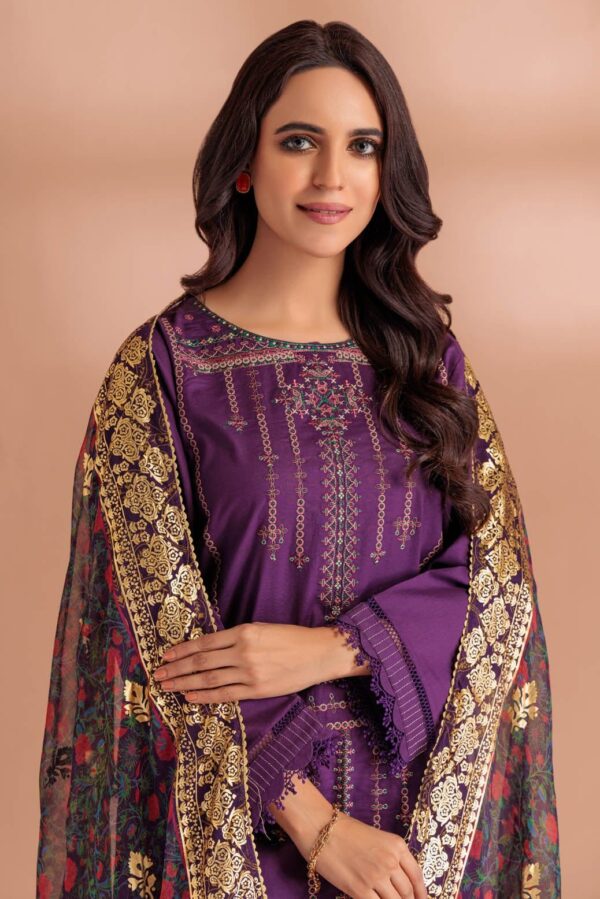 Bonanza Satrangi Purple Cambric 3 Piece Pws5233P61 Festive Pret 2024