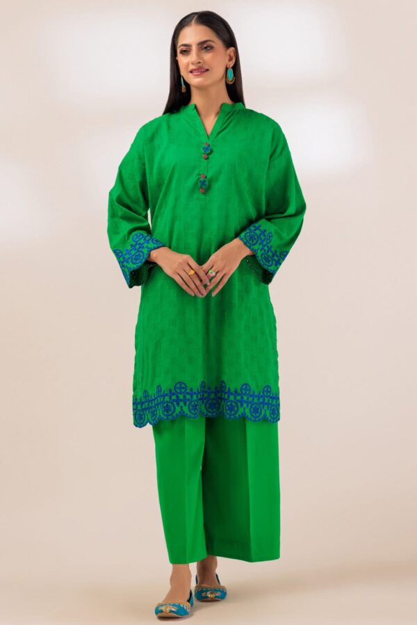 Bonanza Satrangi Green Jacquard 2 Piece Pws6232P20 Co Ord Sets