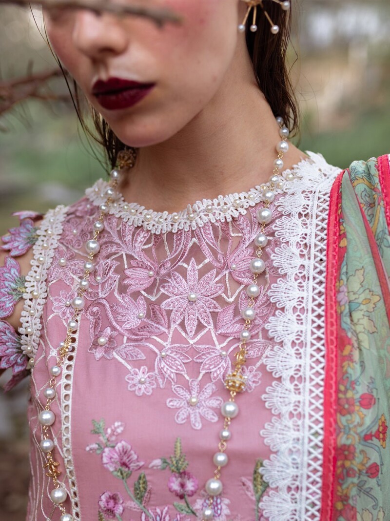 Roheenaz Dahlia Rnz-04B Peony Embroidered Lawn 3Pc Suit Collection 2024