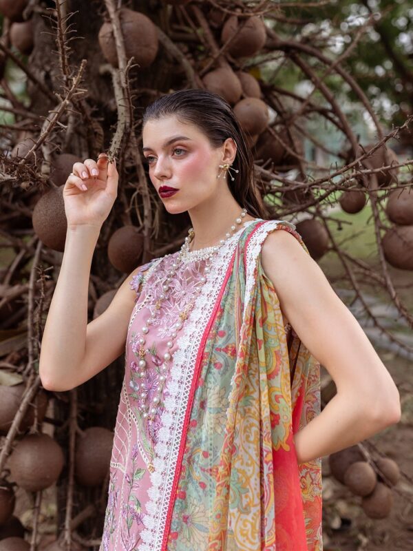 Roheenaz Dahlia Rnz-04B Peony Embroidered Lawn 3Pc Suit Collection 2024