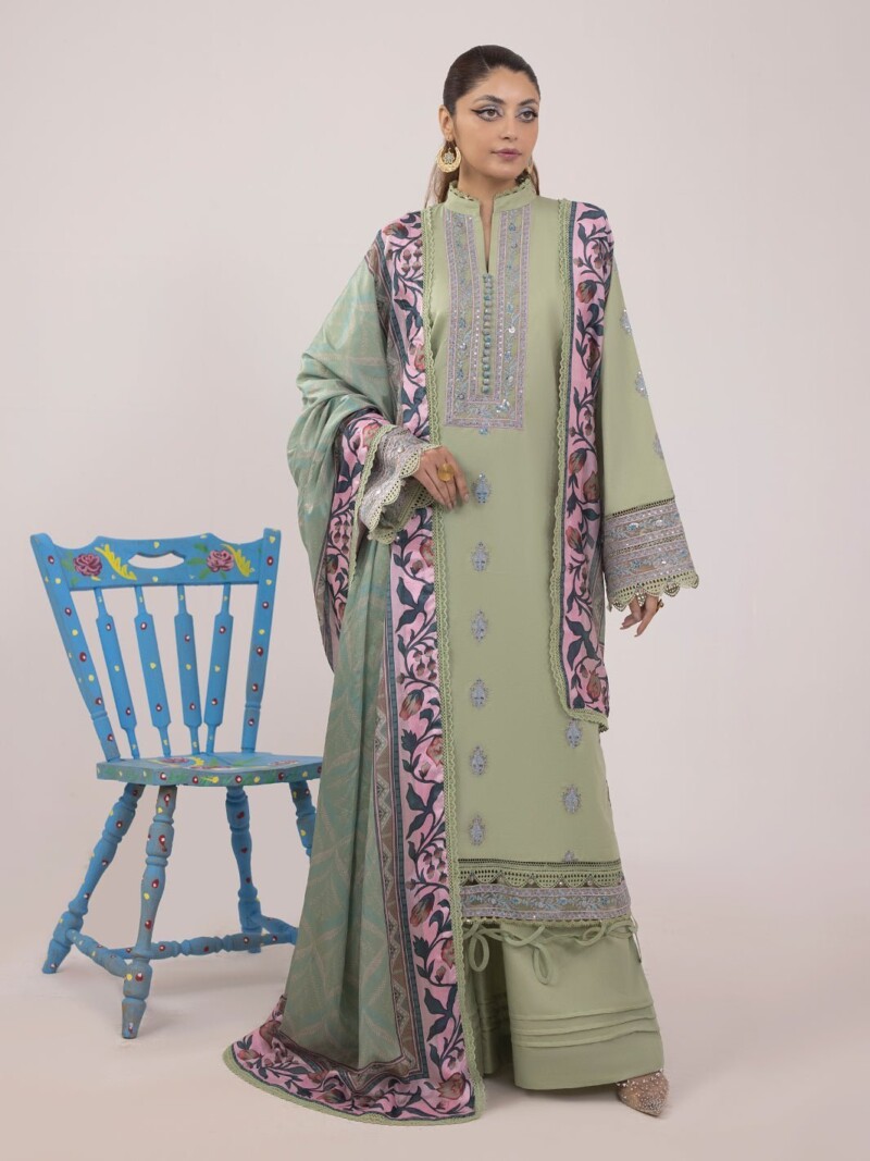 Faiza Faisal Pino Embroidered Lawn 3Pc Suit Collection 2024