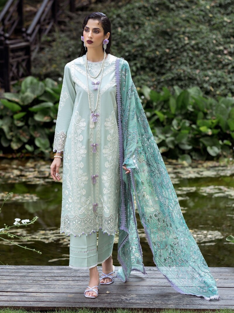 Roheenaz Dahlia Rnz-05A Gardenia Embroidered Lawn 3Pc Suit Collection 2024