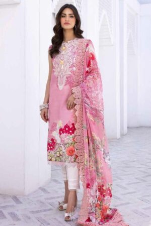 Roheenaz Leya Rnz-05b Coral Cove Printed Lawn 3pc Suit Collection 2024