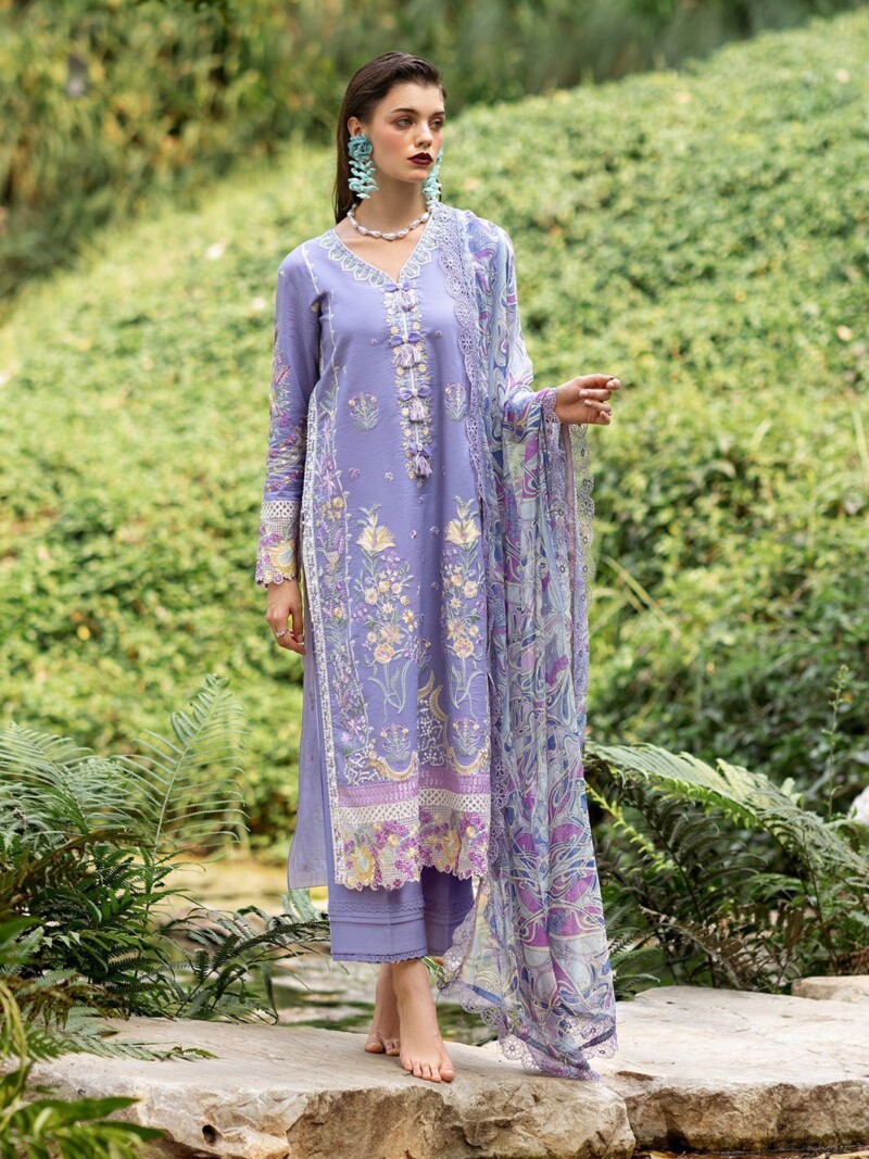 Roheenaz Dahlia Rnz-06B Aster Embroidered Lawn 3Pc Suit Collection 2024