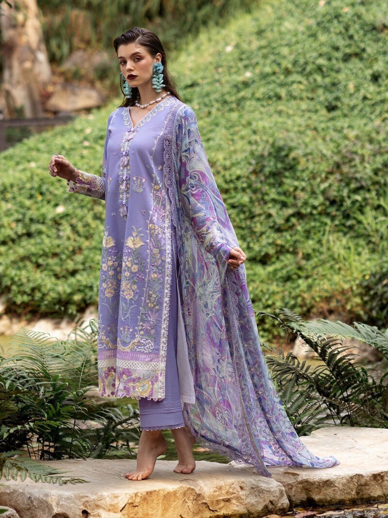 Roheenaz Dahlia Rnz-06B Aster Embroidered Lawn 3Pc Suit Collection 2024