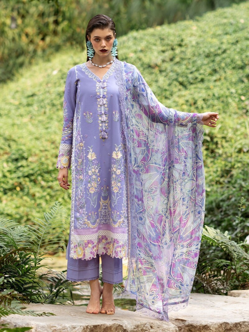 Roheenaz Dahlia Rnz-06B Aster Embroidered Lawn 3Pc Suit Collection 2024