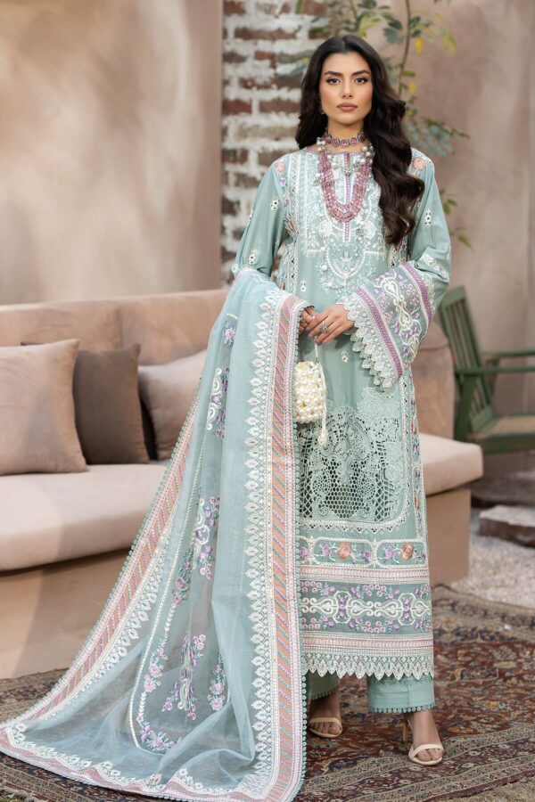 Serene Premium S.l 49 Mirha Embroidered Lawn 3Pc Suit Collection 2024