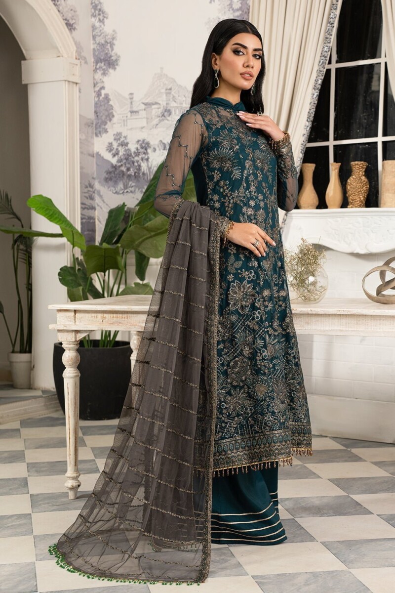 Zarif Afsanah Zaf 04 Guriya Luxury Embroidered Net 3Pc Collection 2024