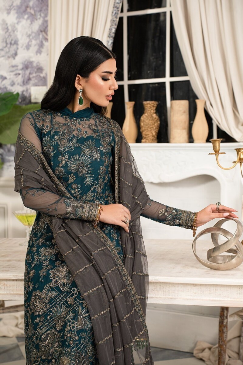 Zarif Afsanah Zaf 04 Guriya Luxury Embroidered Net 3Pc Collection 2024