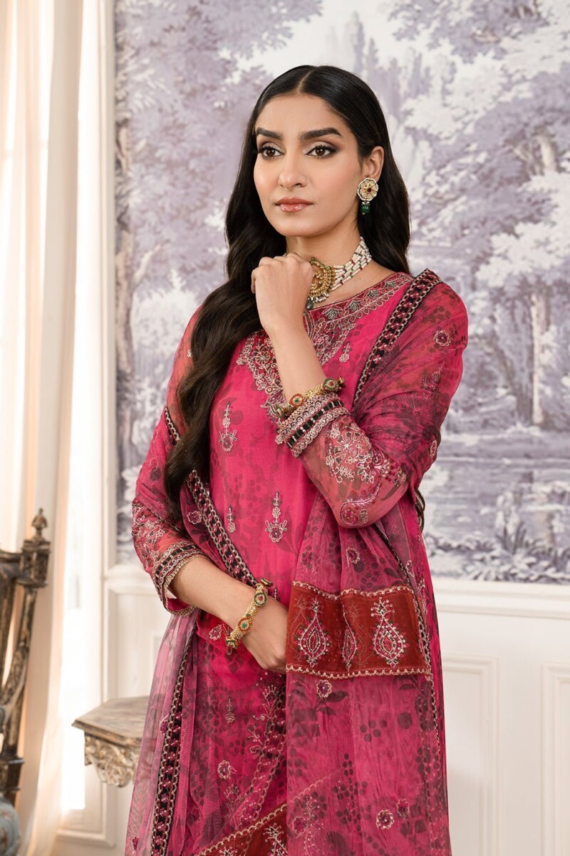 Zarif Afsanah Zaf 05 Jhoom Luxury Embroidered Net 3Pc Collection 2024