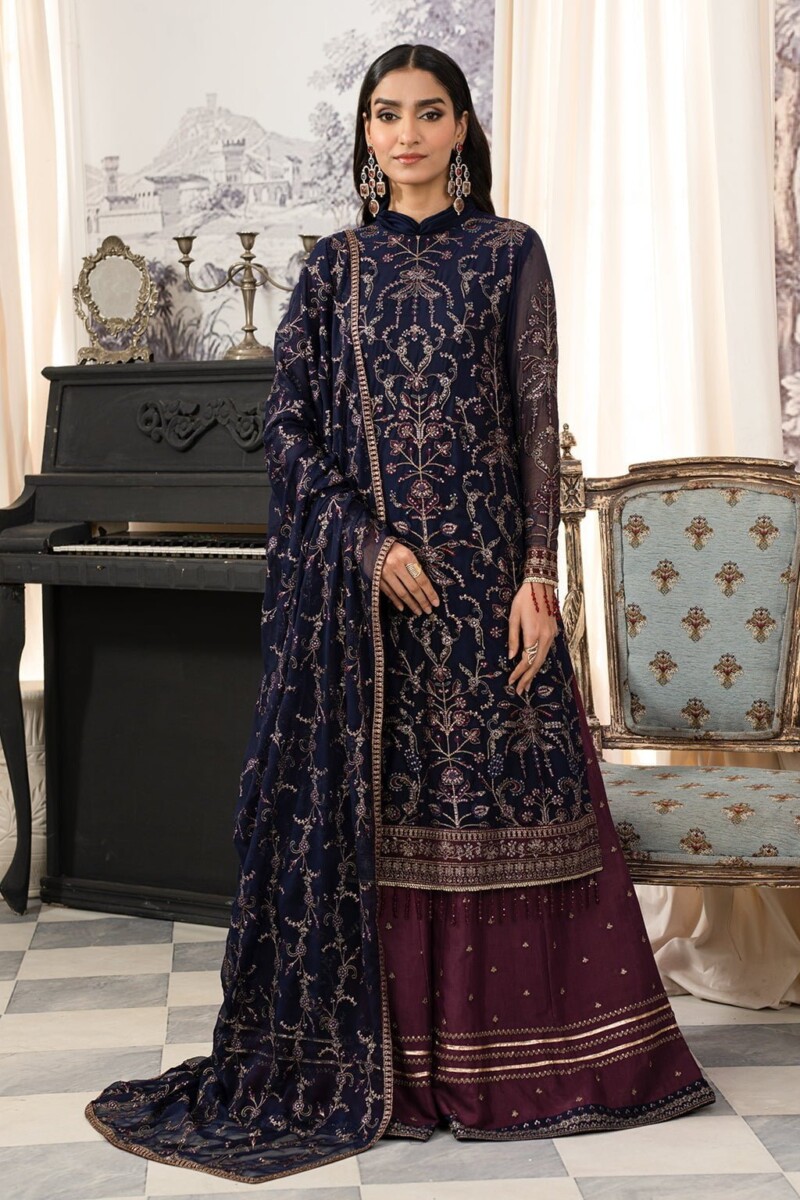 Zarif Afsanah Zaf 10 Kashish Luxury Embroidered Chiffon 3Pc Collection 2024