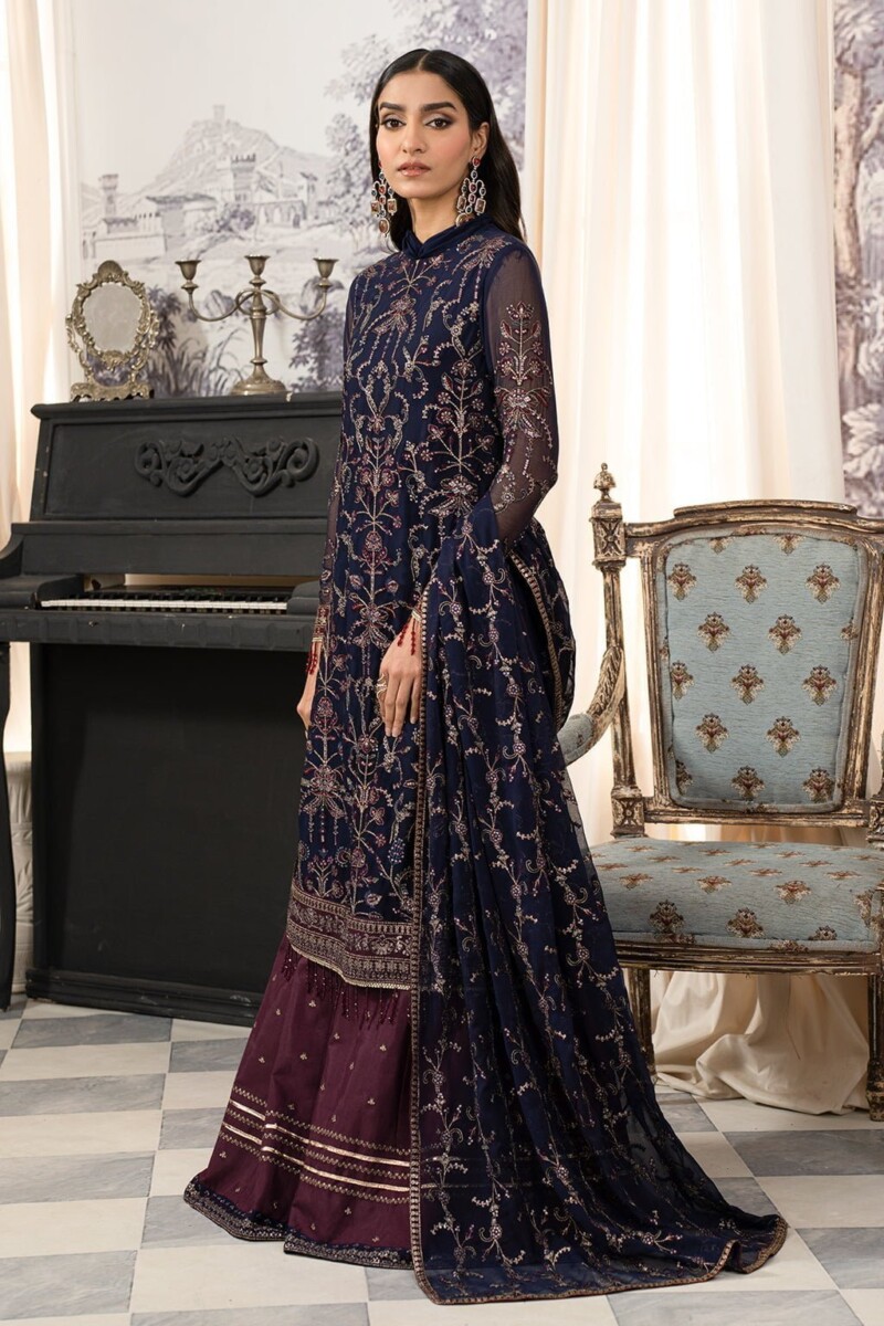 Zarif Afsanah Zaf 10 Kashish Luxury Embroidered Chiffon 3Pc Collection 2024