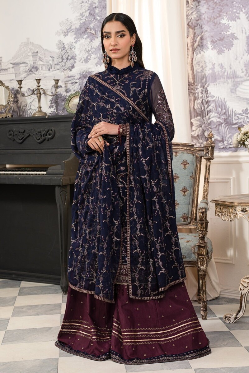 Zarif Afsanah Zaf 10 Kashish Luxury Embroidered Chiffon 3Pc Collection 2024