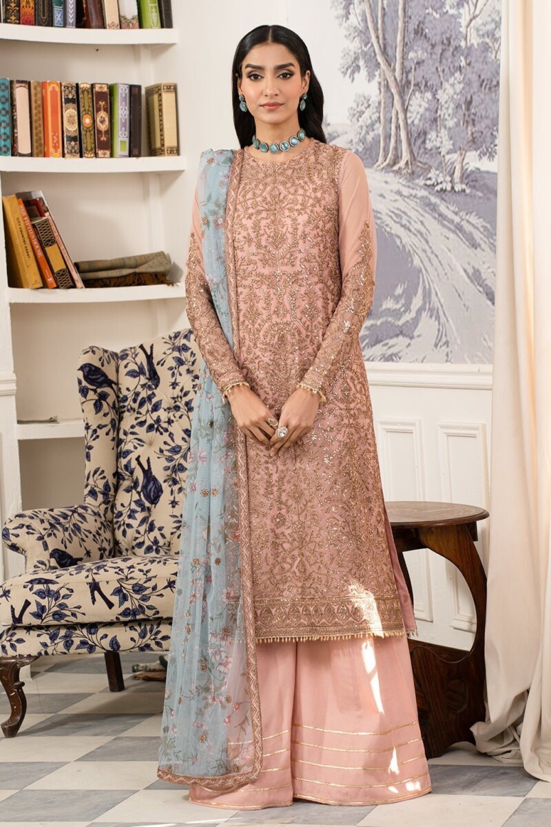 Zarif Afsanah Zaf 08 Haseen Luxury Embroidered Net 3Pc Collection 2024