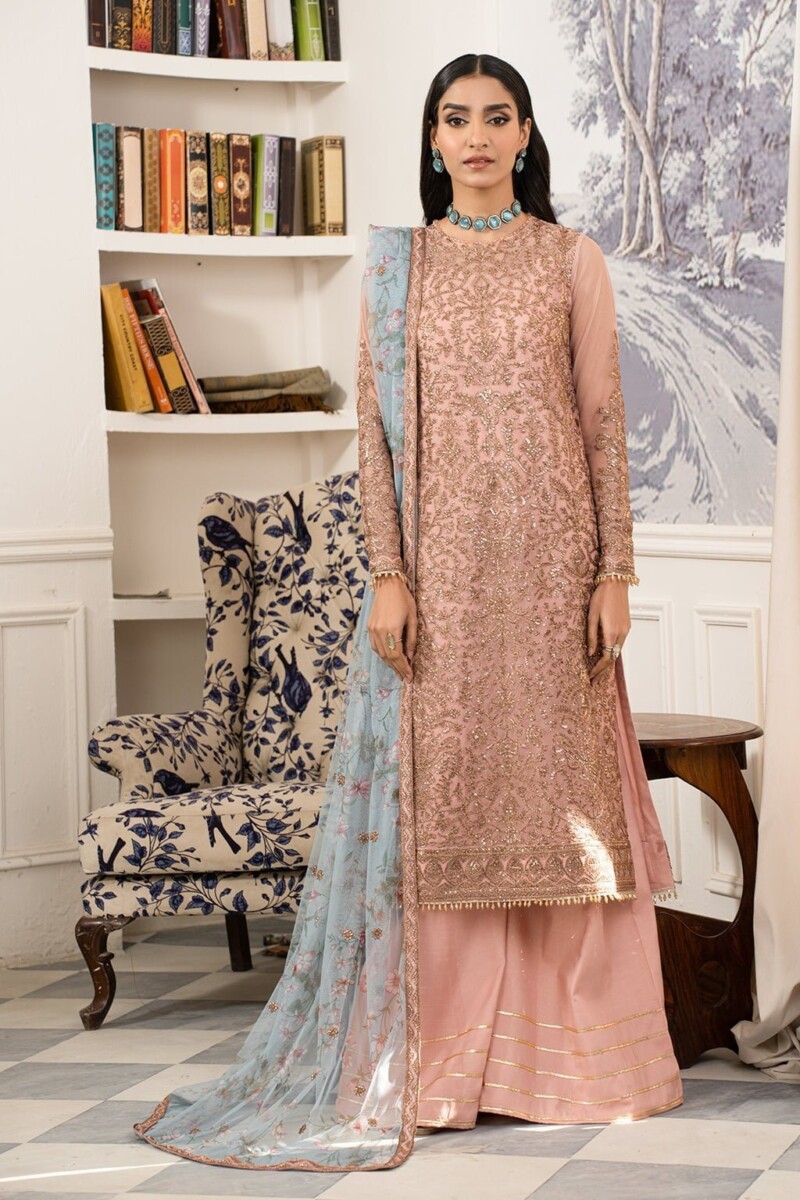 Zarif Afsanah Zaf 08 Haseen Luxury Embroidered Net 3Pc Collection 2024