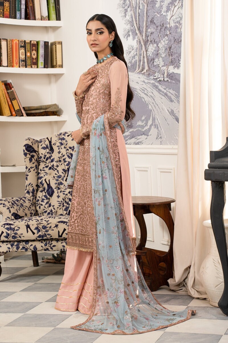 Zarif Afsanah Zaf 08 Haseen Luxury Embroidered Net 3Pc Collection 2024