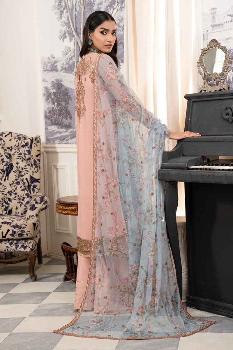 Zarif Afsanah Zaf 08 Haseen Luxury Embroidered Net 3Pc Collection 2024