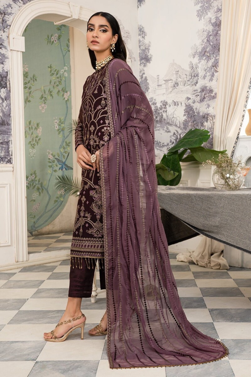 Zarif Afsanah Zaf 09 Zinat Luxury Embroidered Chiffon 3Pc Collection 2024