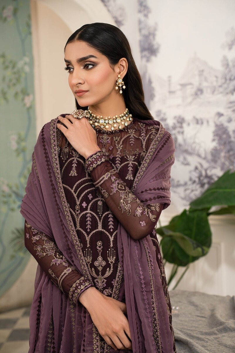 Zarif Afsanah Zaf 09 Zinat Luxury Embroidered Chiffon 3Pc Collection 2024