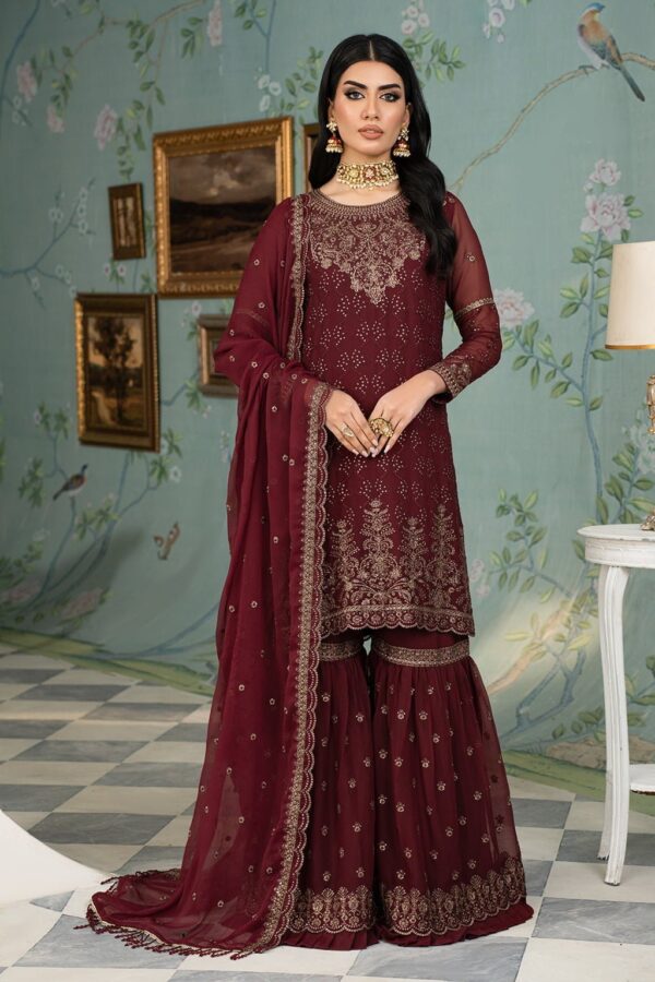 Zarif Afsanah Zaf 12 Resham Luxury Embroidered Chiffon 3Pc Collection 2024