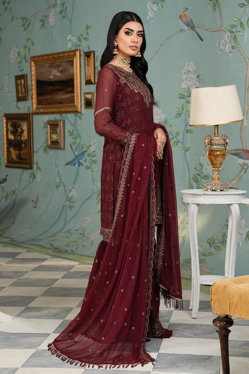 Zarif Afsanah Zaf 12 Resham Luxury Embroidered Chiffon 3Pc Collection 2024