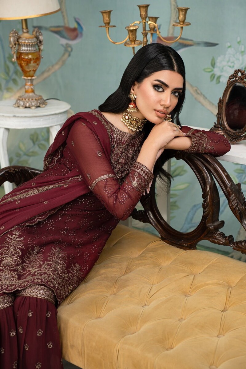 Zarif Afsanah Zaf 12 Resham Luxury Embroidered Chiffon 3Pc Collection 2024