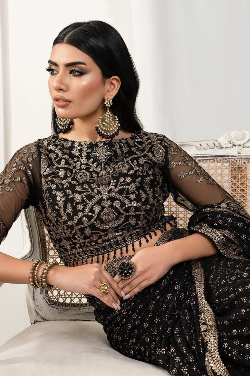 Zarif Afsanah Zaf 02 Muskaan Luxury Embroidered Net 3Pc Collection 2024