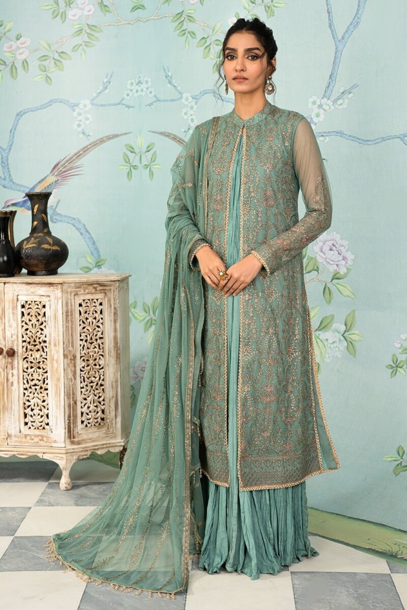 Zarif Afsanah Zaf 11 Abshaar Luxury Embroidered Net 3Pc Collection 2024