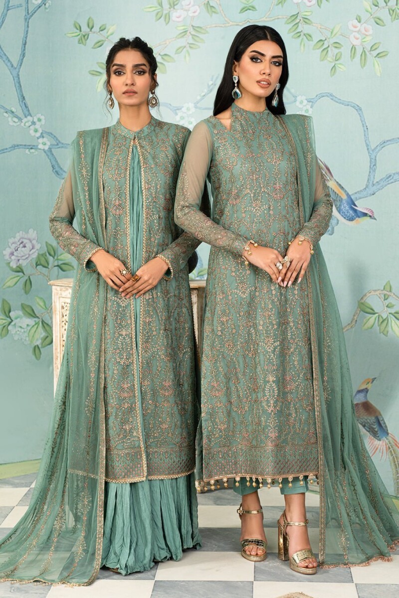 Zarif Afsanah Zaf 11 Abshaar Luxury Embroidered Net 3Pc Collection 2024