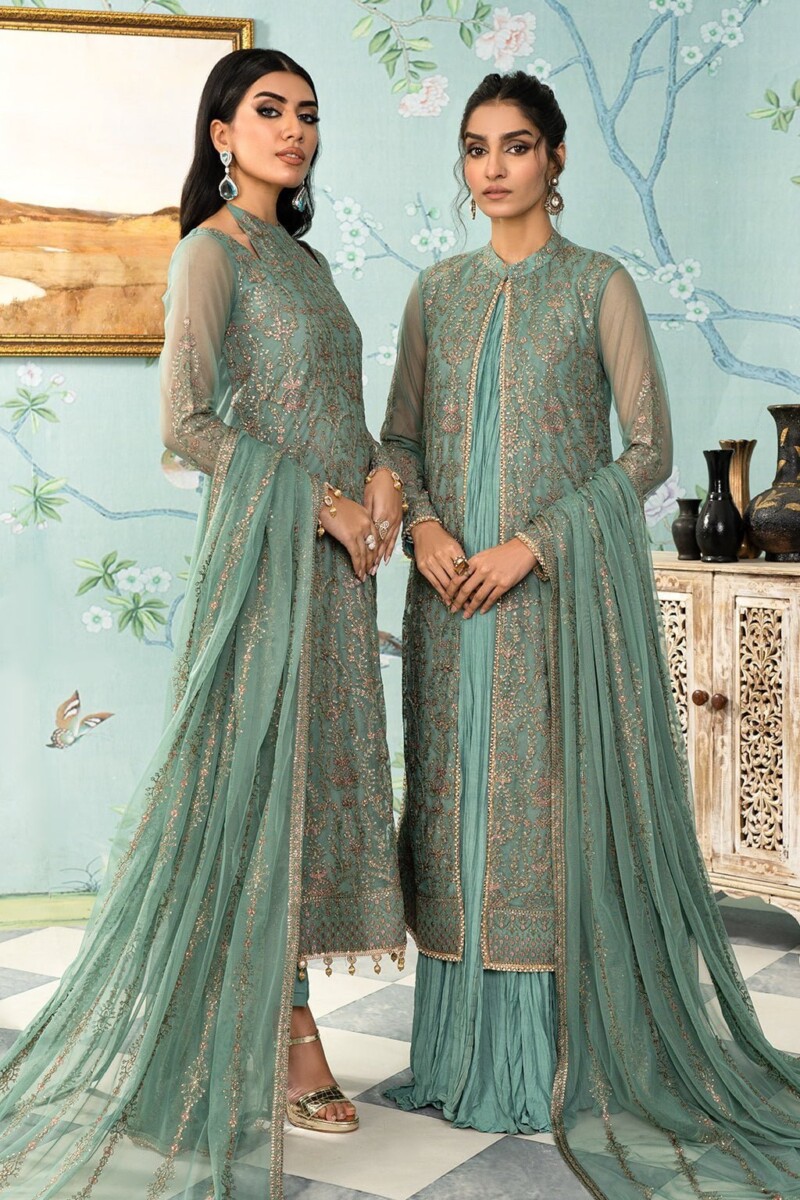 Zarif Afsanah Zaf 11 Abshaar Luxury Embroidered Net 3Pc Collection 2024