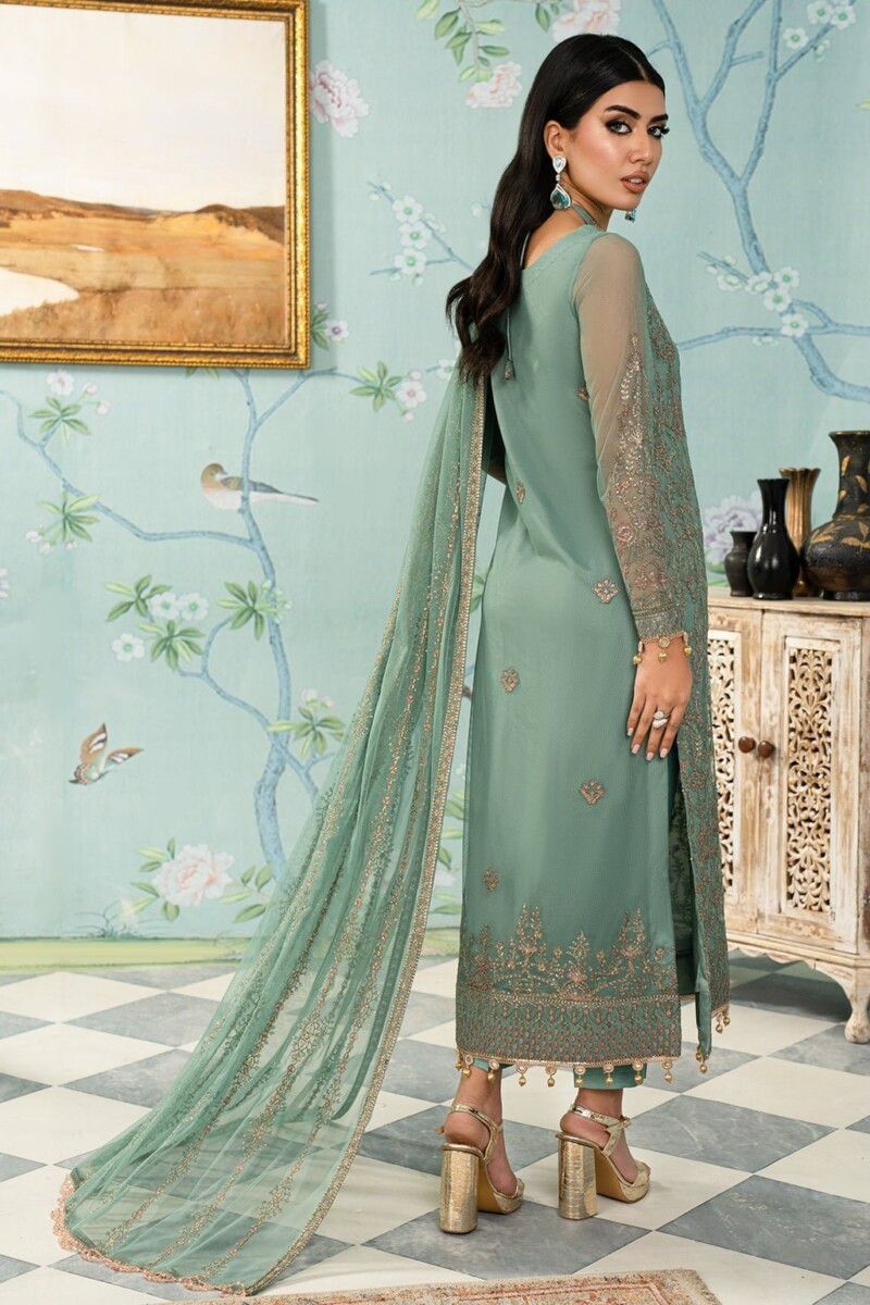 Zarif Afsanah Zaf 11 Abshaar Luxury Embroidered Net 3Pc Collection 2024