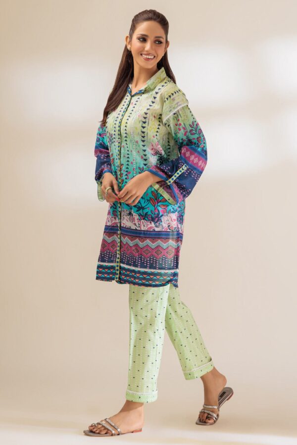 Bonanza Satrangi L Green Lawn 2 Piece Sak232P06 Co Ord Sets