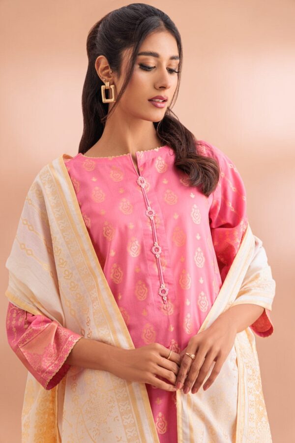 Bonanza Satrangi Pink Jacquard 3 Piece Sj2243P03 Festive Pret 2024