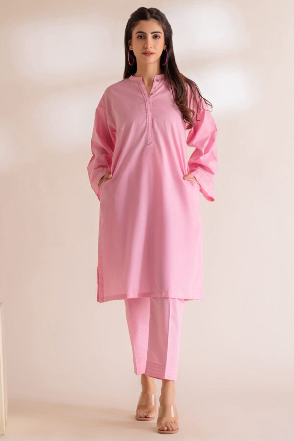 Bonanza Satrangi Pink Cambric 2 Piece Srls232P48 Co Ord Sets