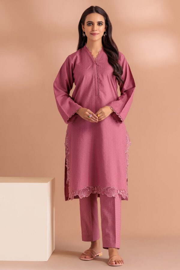 Bonanza Satrangi Tea Pink Jacquard 2 Piece Srls232P58 Co Ord Sets