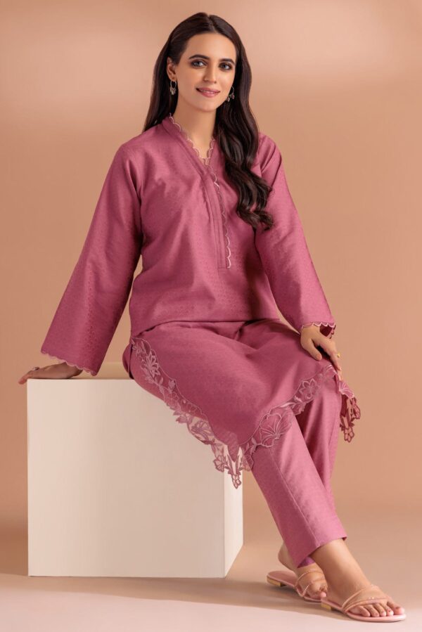 Bonanza Satrangi Tea Pink Jacquard 2 Piece Srls232P58 Co Ord Sets