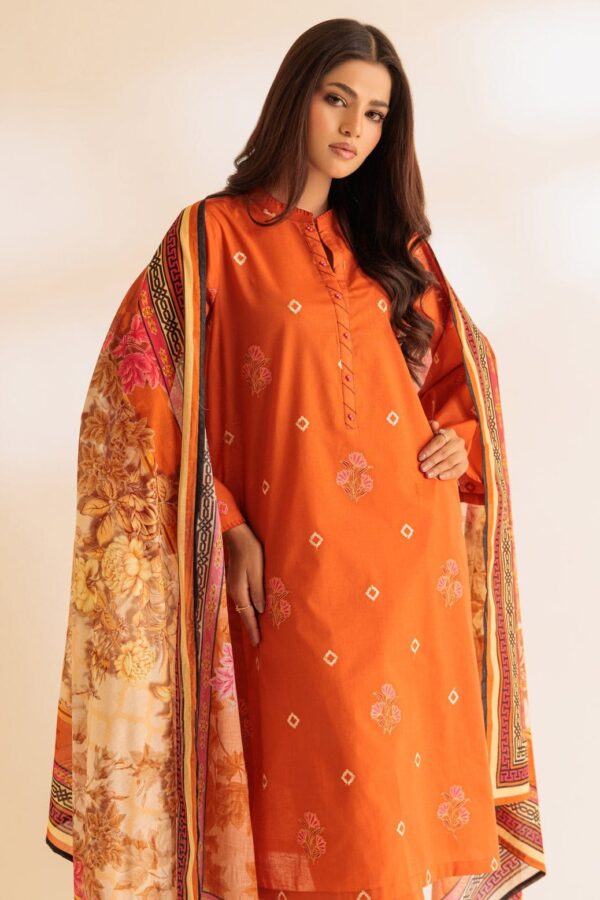 Bonanza Satrangi Orange Cambric 3 Piece Ss2243P33 Summer Collection 24