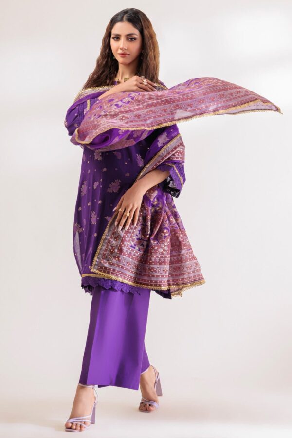 Bonanza Satrangi Purple Jacquard 3 Piece Ss5243p11 Festive Pret 2024