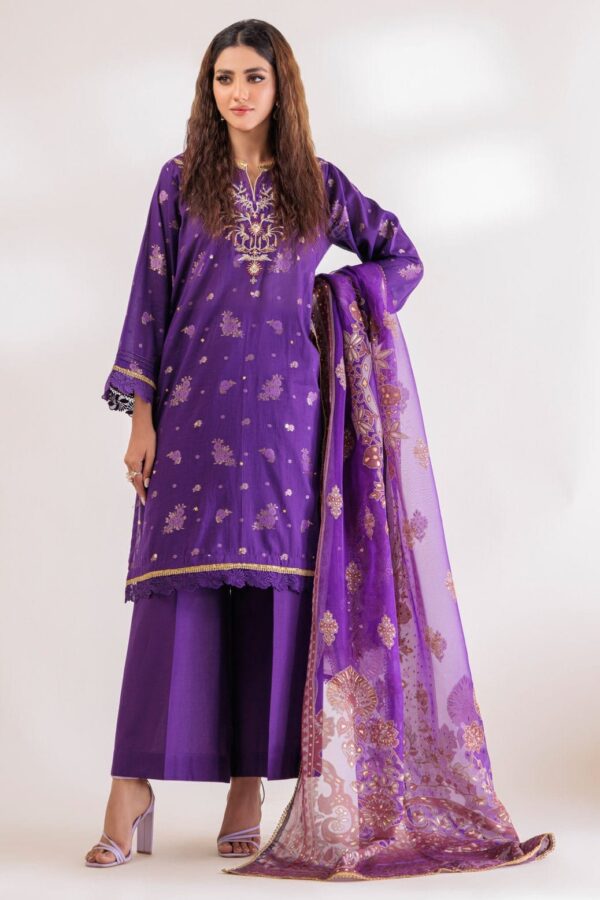 Bonanza Satrangi Purple Jacquard 3 Piece Ss5243p11 Festive Pret 2024