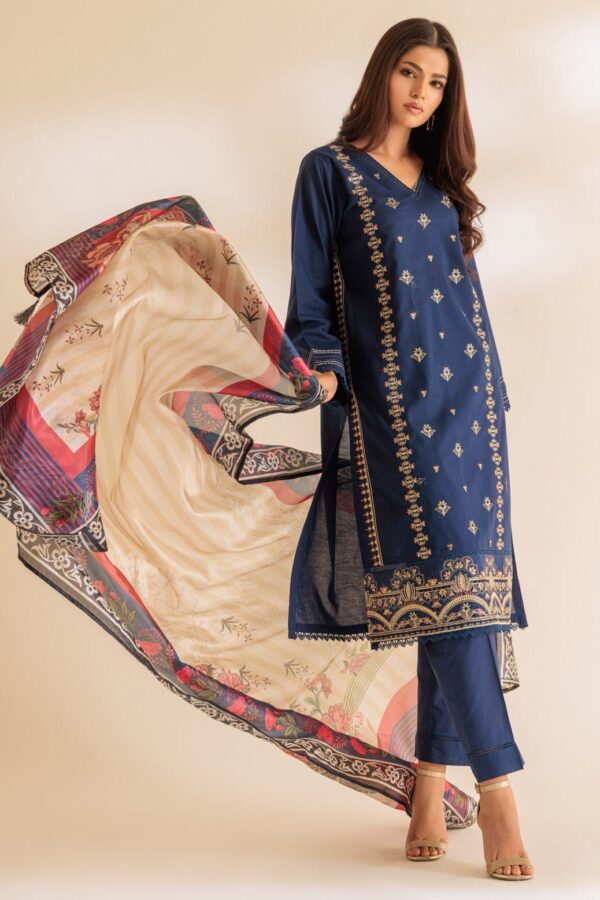 Bonanza Satrangi N Blue Cambric 3 Piece Ss5243p16 Festive Pret 2024