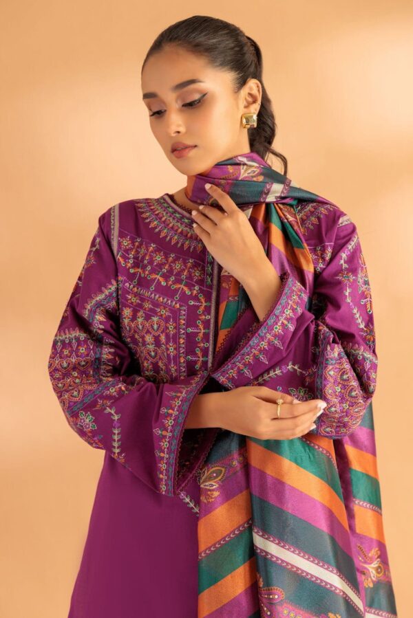 Bonanza Satrangi Purple Cambric 3 Piece Ss5243P17 Festive Pret 2024