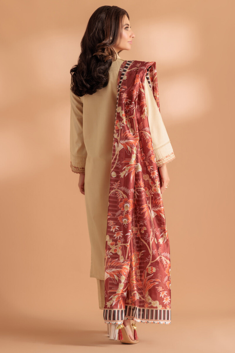 Bonanza Satrangi Beige Cambric 3 Piece Ss5243p18 Festive Pret 2024