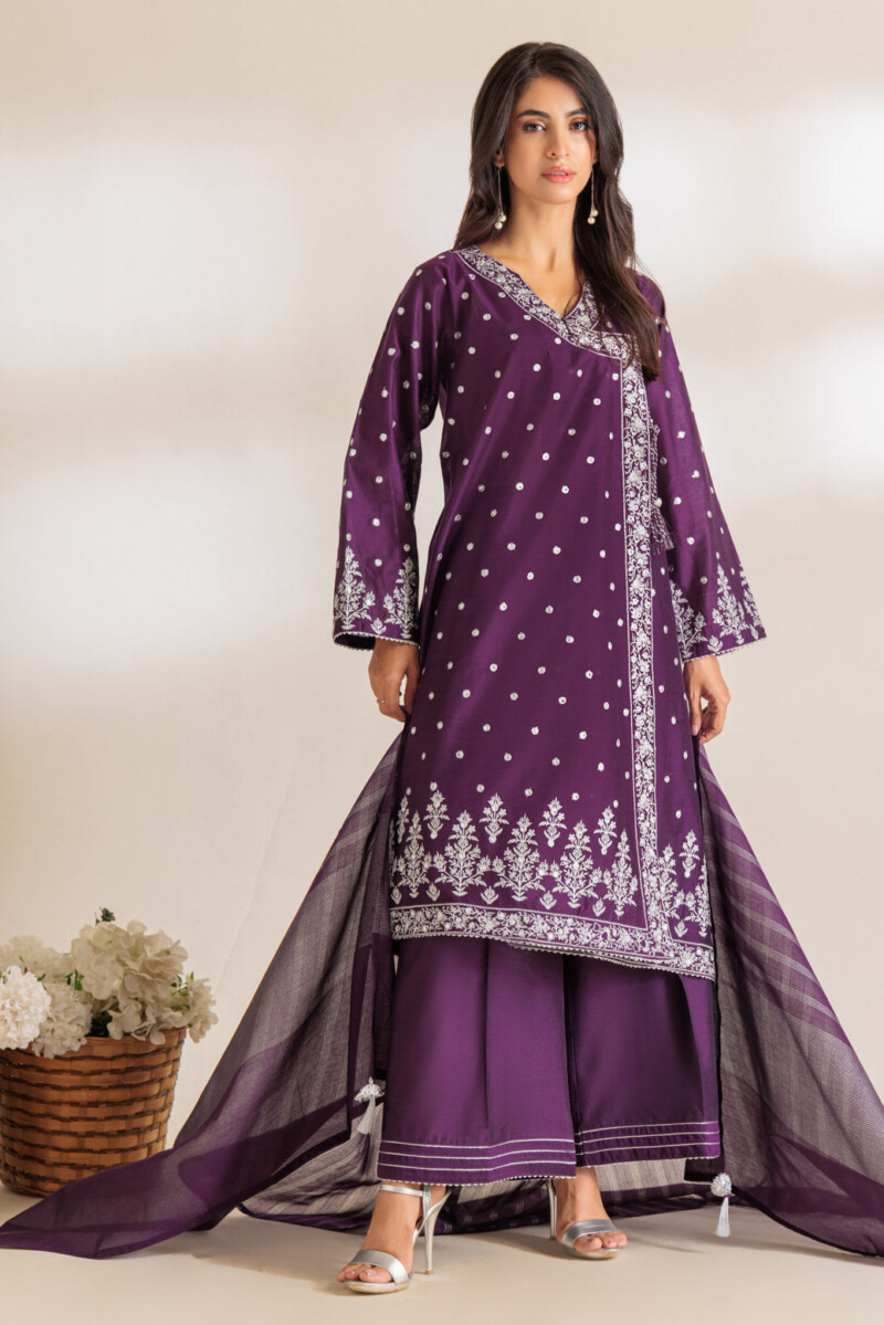 Bonanza Satrangi Purple Dyed 3 Piece Ss5243p42 Festive Pret 2024