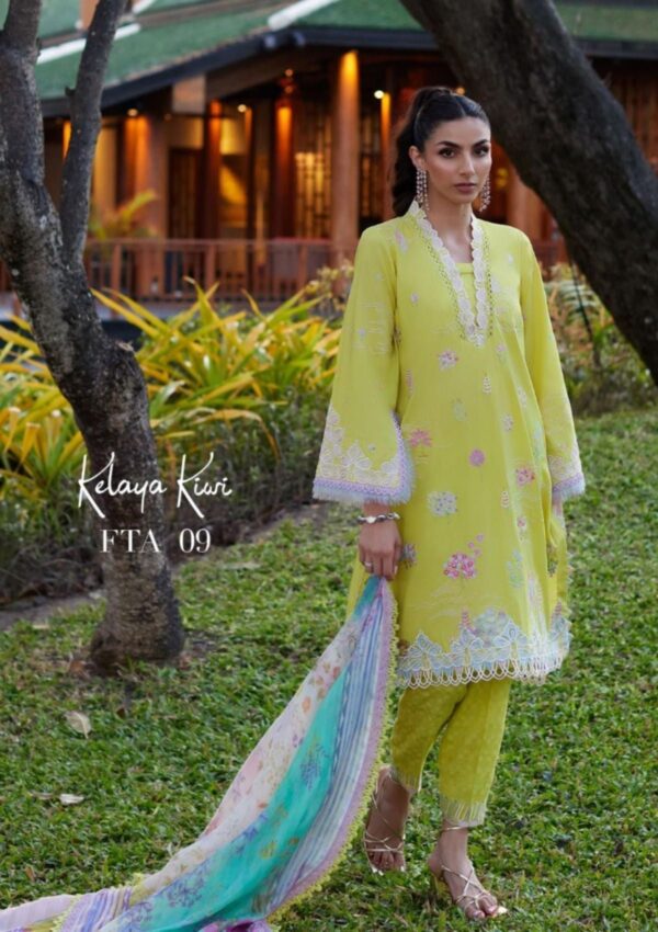 Farah Talib Aziz Suay Luxury Unstitched '24 Misora Mint Green Fta 11 Lawn Collection