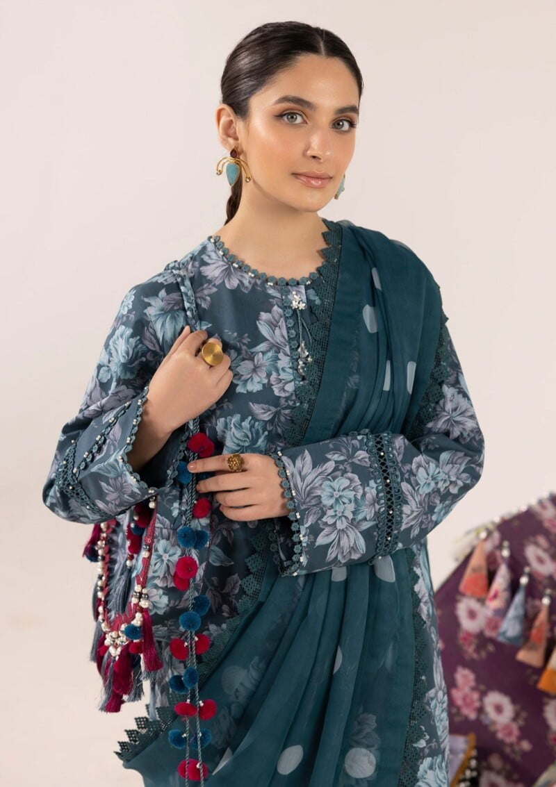 Alizeh Als24 07 Sea Mist Sheen Lawn Collection