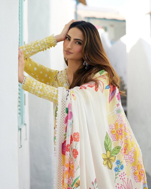 Faiza Saqlain Talin Embroidered Lawn 3Pc Suit Collection 2024